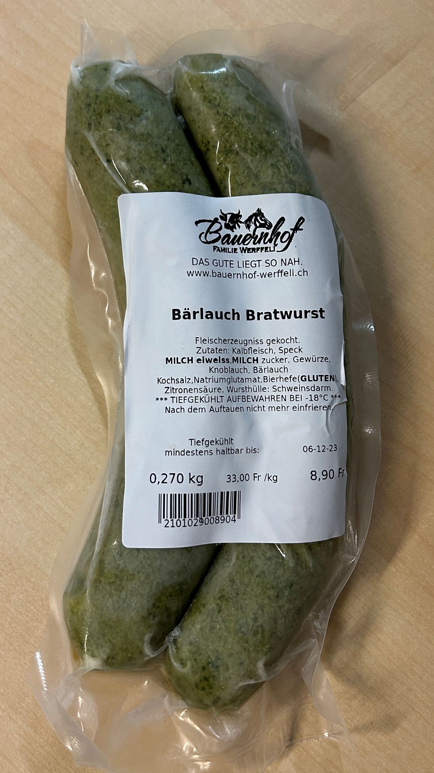Bärlauch Bratwurst