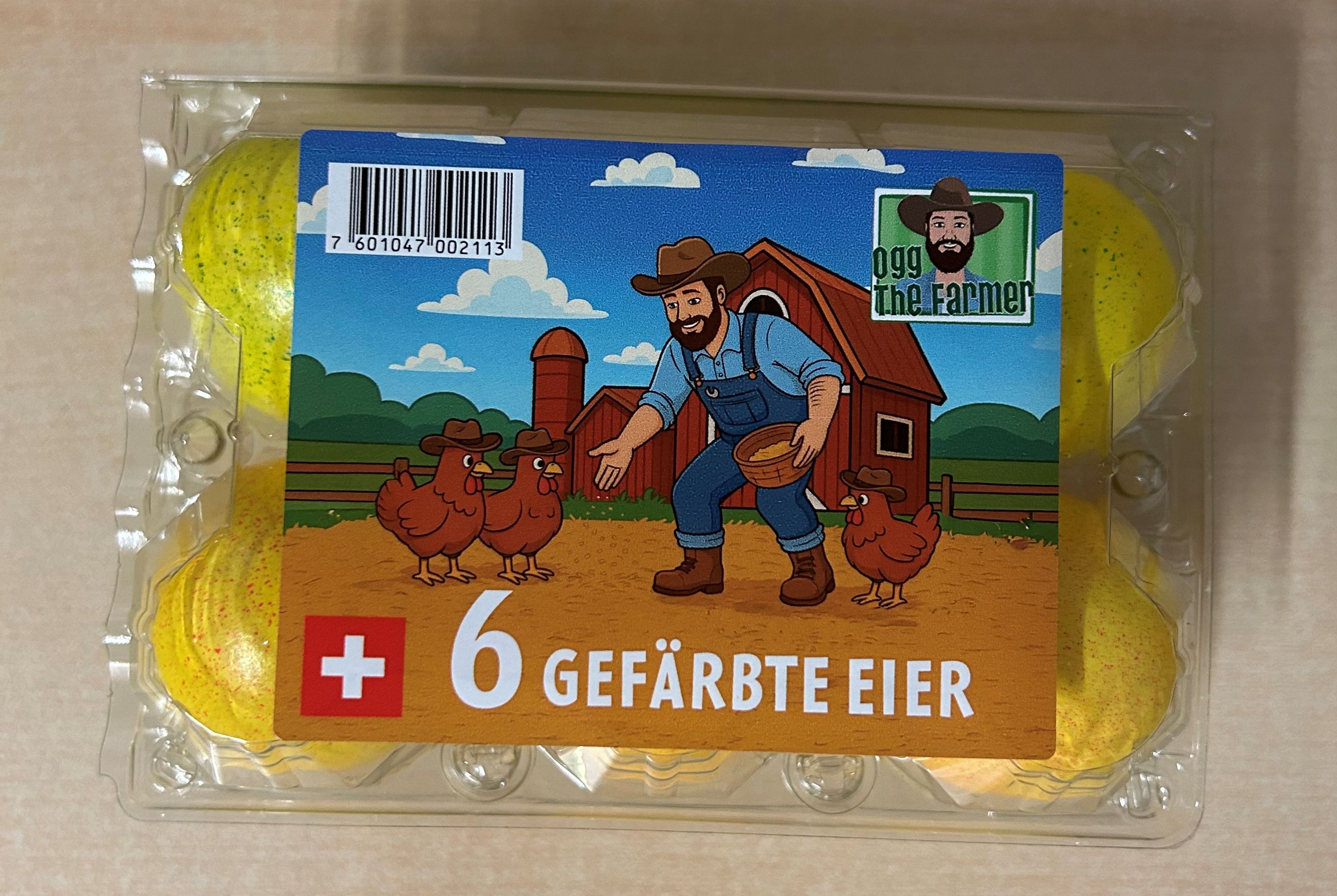 Gefärbte Freilander Eier